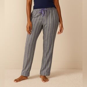 Simply Vera Vera Wang Pyjama Bottoms Classic Stripes Grey Purple Size Small